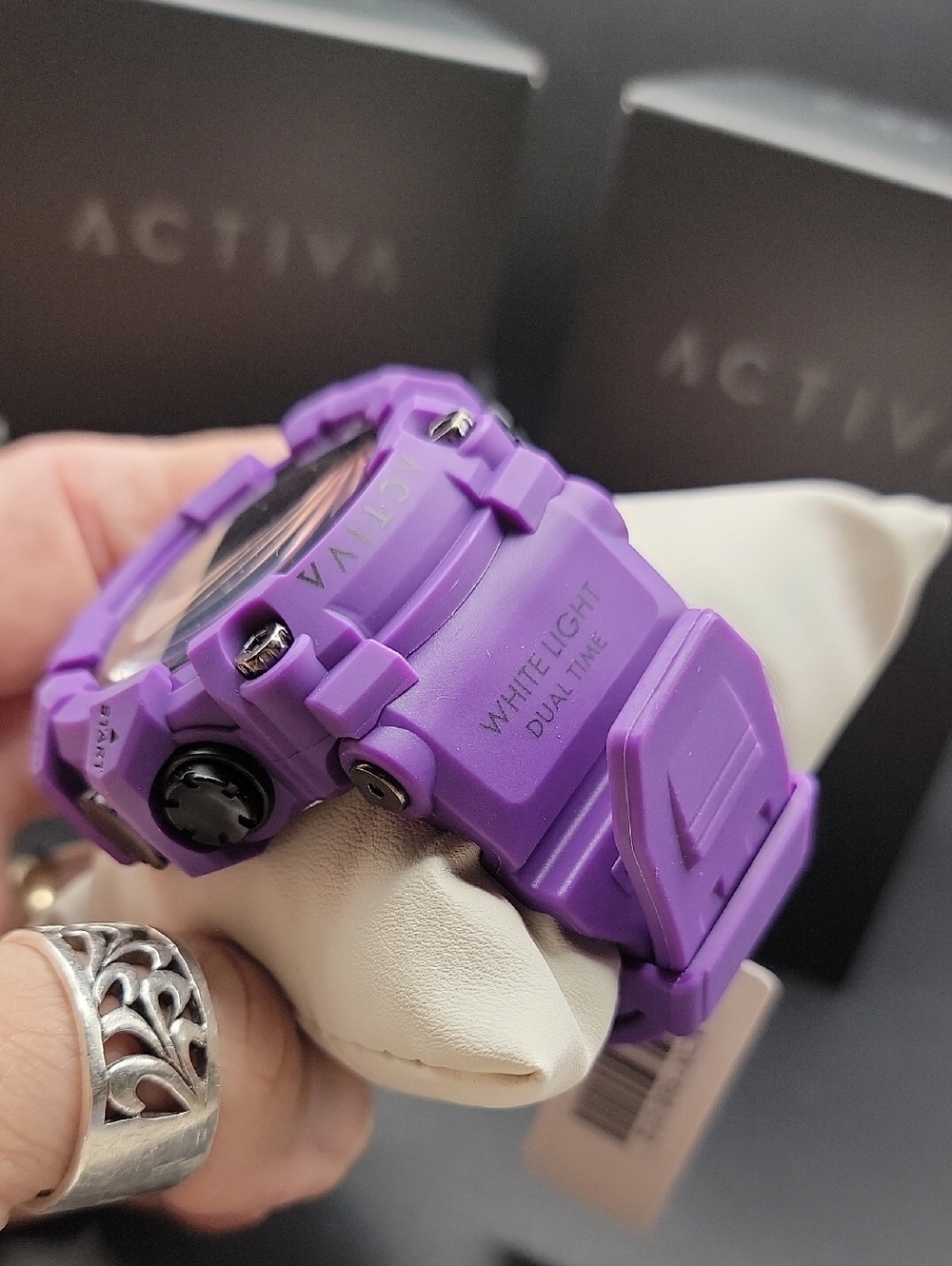 NWT Activa ACW1968-012 Kadron X Invicta Digital Men's Purple Sports Watch - 53mm - Picture 6 of 8